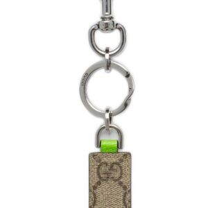 Designer Keychain with Green Accent